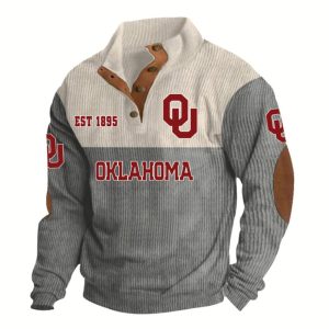 Oklahoma Football EST 1895 Stand Up Collar Sweatshirt 2