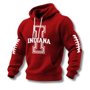 Oklahoma Football Print Waffle Fabric Hoodie 2