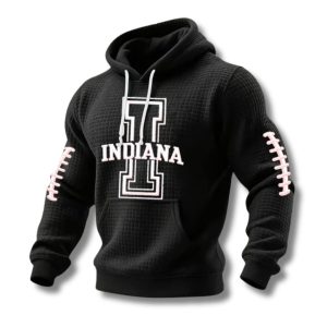 Oklahoma Football Print Waffle Fabric Hoodie