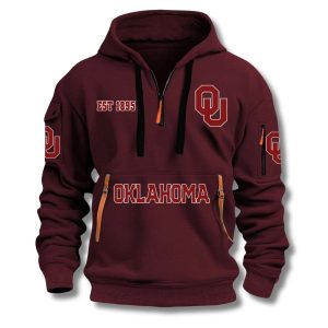 Oklahoma Hoosiers EST 1895 Quarter Zip Hoodie 1