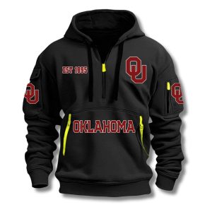 Oklahoma Hoosiers EST 1895 Quarter Zip Hoodie 3