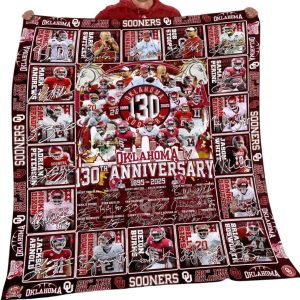 Oklahoma Sooners 130th Anniversary 1895 2025 Blanket