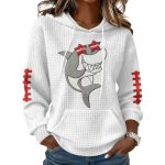 Ole Miss Football Print Waffle Fabric Hoodie