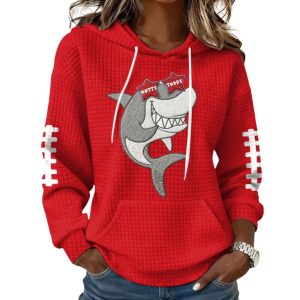 Ole Miss Football Print Waffle Fabric Hoodie 2 Ole Miss Football Print Waffle Fabric Hoodie 2