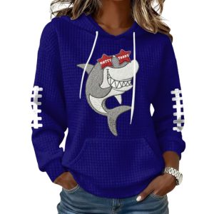 Ole Miss Football Print Waffle Fabric Hoodie 1 Ole Miss Football Print Waffle Fabric Hoodie 3