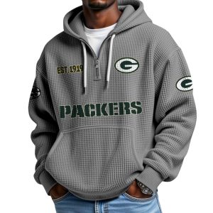 Packers EST 1919 Half Zip Waffle Hoodie 1