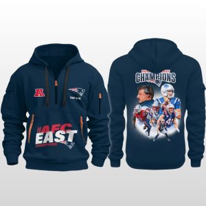 Patriots 2025 AFC East Division Champions Quarter Zip Hoodie