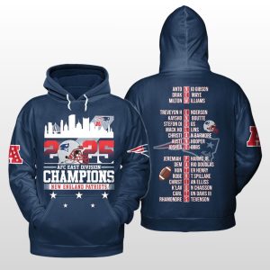 Patriots 2025 AFC East Division Champions Shirt 2 Patriots 2025 AFC East Division Champions Shirt 1