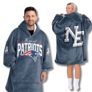 Patriots 2025 Rivalries Storm Blue Blanket Hoodie 3