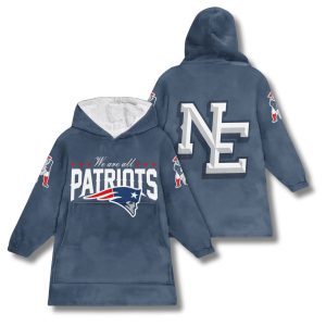 Patriots 2025 Rivalries Storm Blue Blanket Hoodie