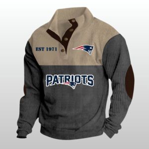Patriots Football EST 1971 Stand Up Collar Sweatshirt 3