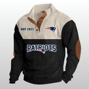 Patriots Football EST 1971 Stand Up Collar Sweatshirt 4