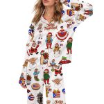 Puerto Rican Christmas Silky Satin Pajama Set
