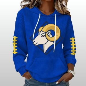 Rampage Rams Football Print Waffle Hoodie 1