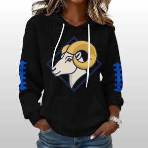 Rampage Rams Football Print Waffle Hoodie 3