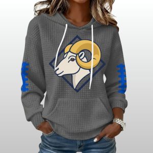Rampage Rams Football Print Waffle Hoodie
