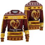 Real Women Love Football Smart Women Love The Commanders Ugly Christmas Sweater