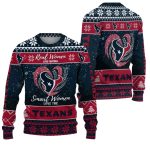 Real Women Love Football Smart Women Love The Texans Ugly Christmas Sweater
