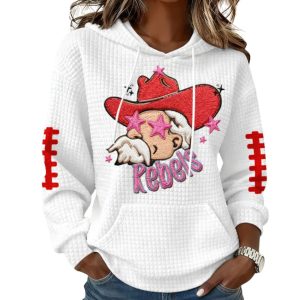 Rebels Football Print Waffle Fabric Hoodie