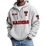 Red Raiders EST 1925 College Football Half Zip Waffle Hoodie