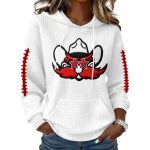Texas Tech Football Print Waffle Fabric Hoodie