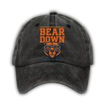 Retro Good Better Best Bear Down Print Baseball Cap