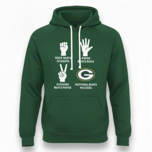 Rock Beats Scissors Paper Beats Rock Scissors Beats Paper Nothing Beats Packers Shirt 2