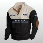 Seahawks EST 1974 Stand-Up Collar Sweatshirt