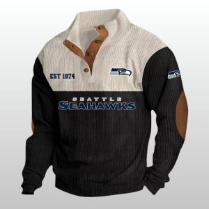 Seahawks EST 1974 Stand Up Collar Sweatshirt 4