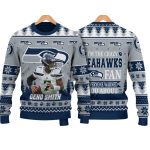 Seahawks Geno Smith I Am The Crazy Seahawks Fan Christmas Ugly Sweater