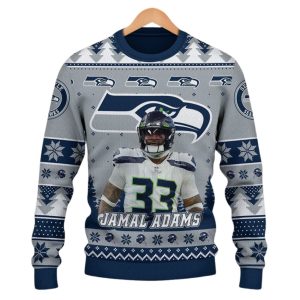 Seahawks Jamal Adams I Am The Crazy Seahawks Fan Christmas Ugly Sweater 1 Seahawks Jamal Adams I Am The Crazy Seahawks Fan Christmas Ugly Sweater 1