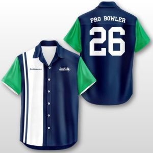 Seahawks Pro Bowler Bowling Button Up Shirt 2