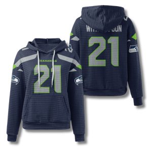 Seattle Seahawks Witherspoon 21 Waffle Hoodie 1