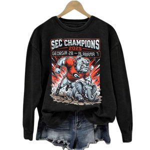 Sec Champions 2025 Georgia 28 Alabama 7 Sweatshirt 2