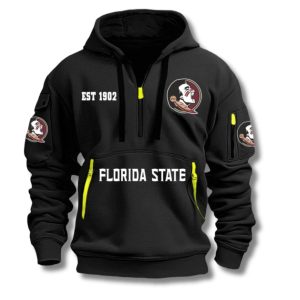 Seminoles Football EST 1902 Quarter Zip Hoodie 3