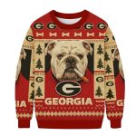 Smoking Bulldog Georgia Football Ugly Christmas Sweater