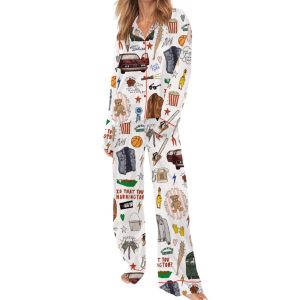Steve Harrington Inspired Silky Satin Pajama Set 3