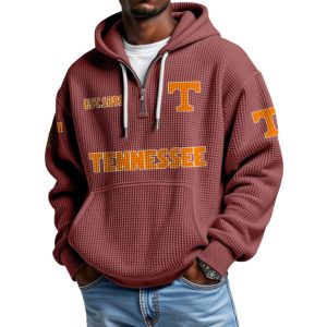 Tennessee EST 1891 College Football Half Zip Waffle Hoodie 3