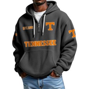 Tennessee EST 1891 College Football Half Zip Waffle Hoodie