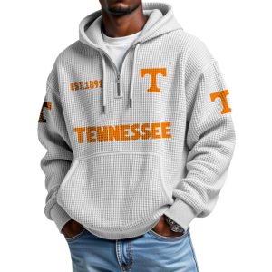 Tennessee EST 1891 College Football Half Zip Waffle Hoodie 4
