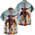 Texas American Football Bull Hawaiian Shirt