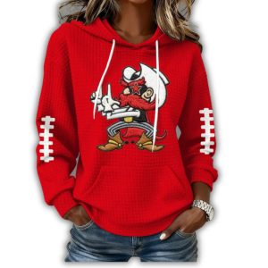 Texas Tech Football Funny Print Waffle Fabric Hoodie 1
