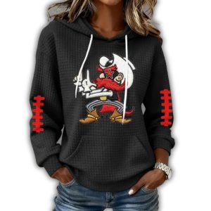 Texas Tech Football Funny Print Waffle Fabric Hoodie 2
