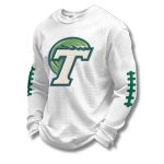 Tulane Football Print Waffle fabric Sweatshirt