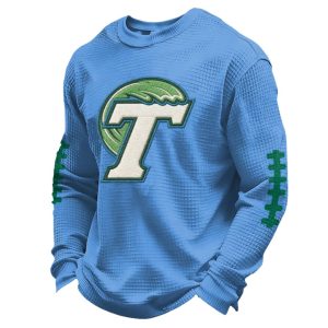 Tulane Football Print Waffle fabric Sweatshirt 2