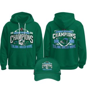Tulane Green Wave 2025 American Conference Champions Two Sided Shirt 1