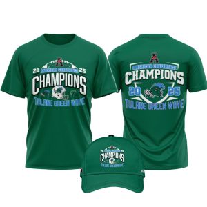 Tulane Green Wave 2025 American Conference Champions Two Sided Shirt