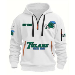 Tulane Green Wave EST 1893 Quarter Zip Hoodie