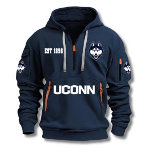 Uconn Football EST 1896 Quarter Zip Hoodie 1