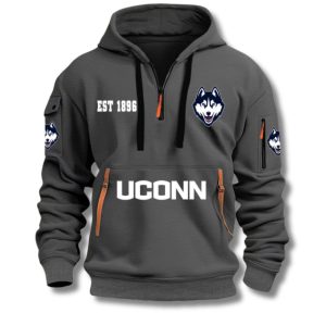 Uconn Football EST 1896 Quarter Zip Hoodie 4